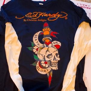 Xl men's long sleeve Ed Hardy tee
